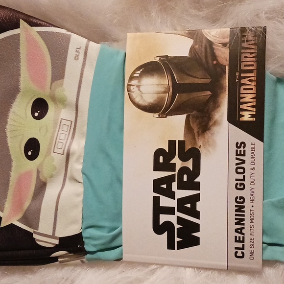 STAR WARS' THE MANDALORIAN LATEX CLEANING GLOVES FEATURES GROGU/ CHILD/BABY YODA - Picture 2 of 5